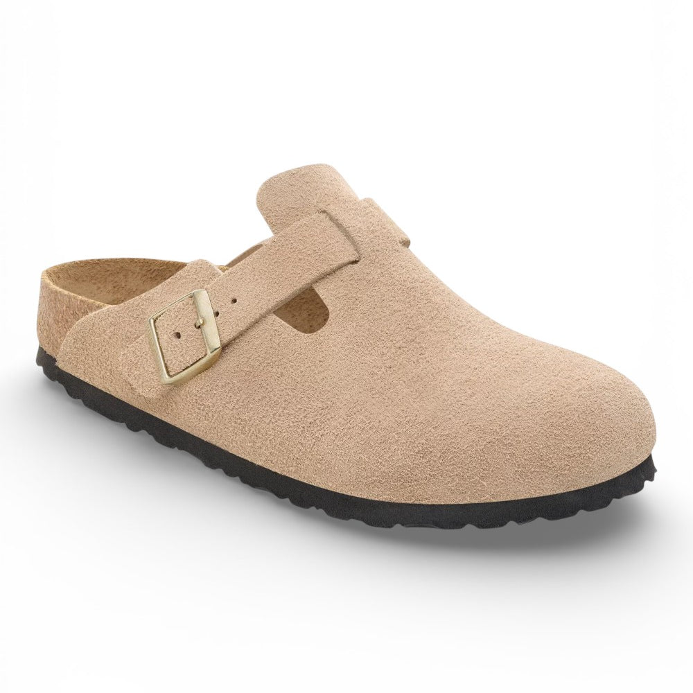 Sabot Boston Birkenstock Suede sandcastle 1030883 