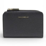 P.foglio piccolo zip metallic soft nero Coccinelle 