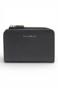 Coccinelle Black Soft Metallic Small Zip Wallet