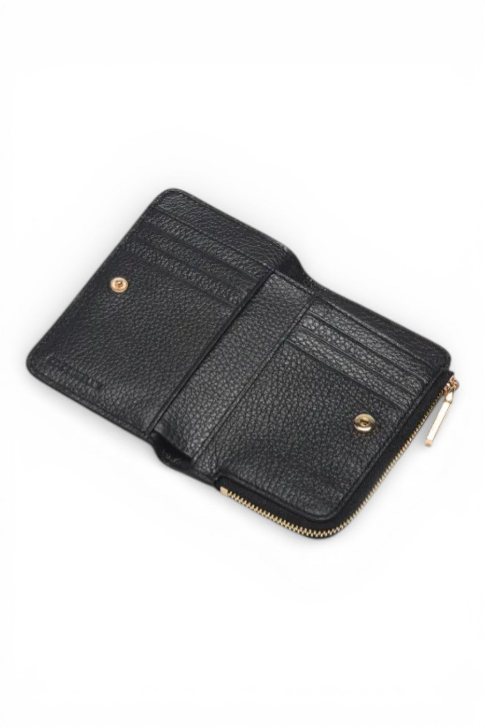 P.foglio piccolo zip metallic soft nero Coccinelle 