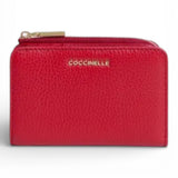 P.foglio piccolo zip metallic soft scarlet Coccinelle 
