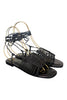 Corridoni black leather gladiator sandal