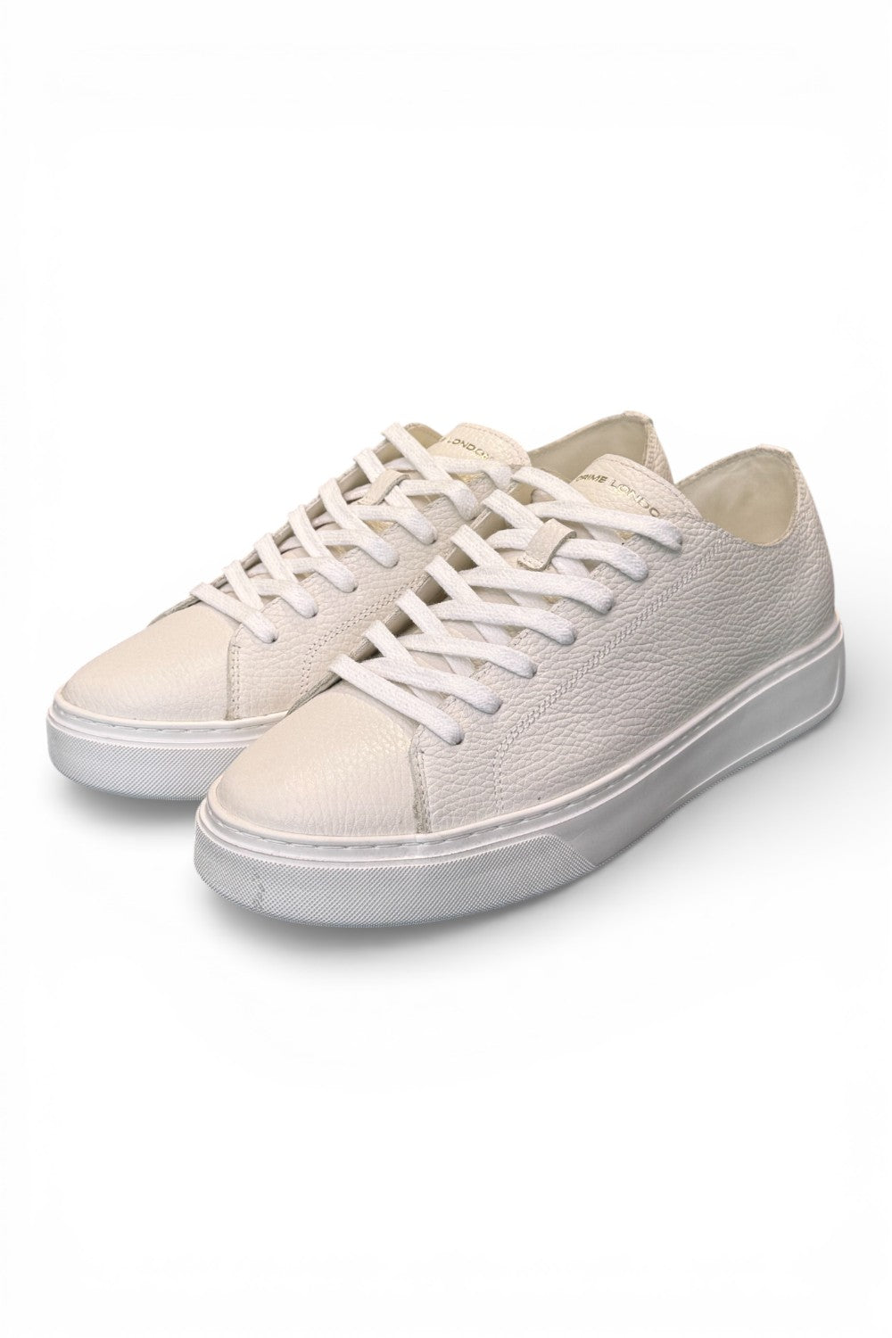 Sneaker pelle martellata bianca XL Crime London 