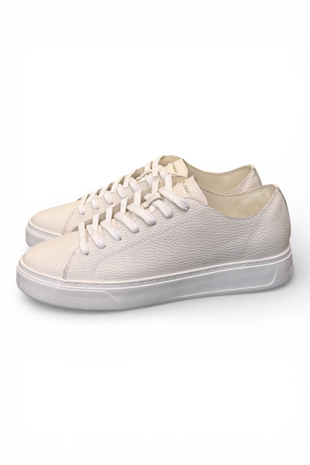 Sneaker pelle martellata bianca XL Crime London 
