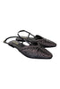 Slingback intrecciata pelle nera Elaya