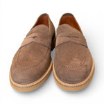 Mocassino camoscio taupe micro Exton 
