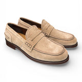 Mocassino camoscio beige Franco Fedele 