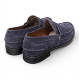 Mocassino camoscio blu Franco Fedele 