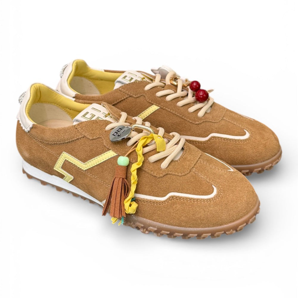 Sneaker Gioplus Cielo low suede cuoio 