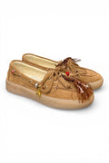 Gioplus leather suede boat shoe