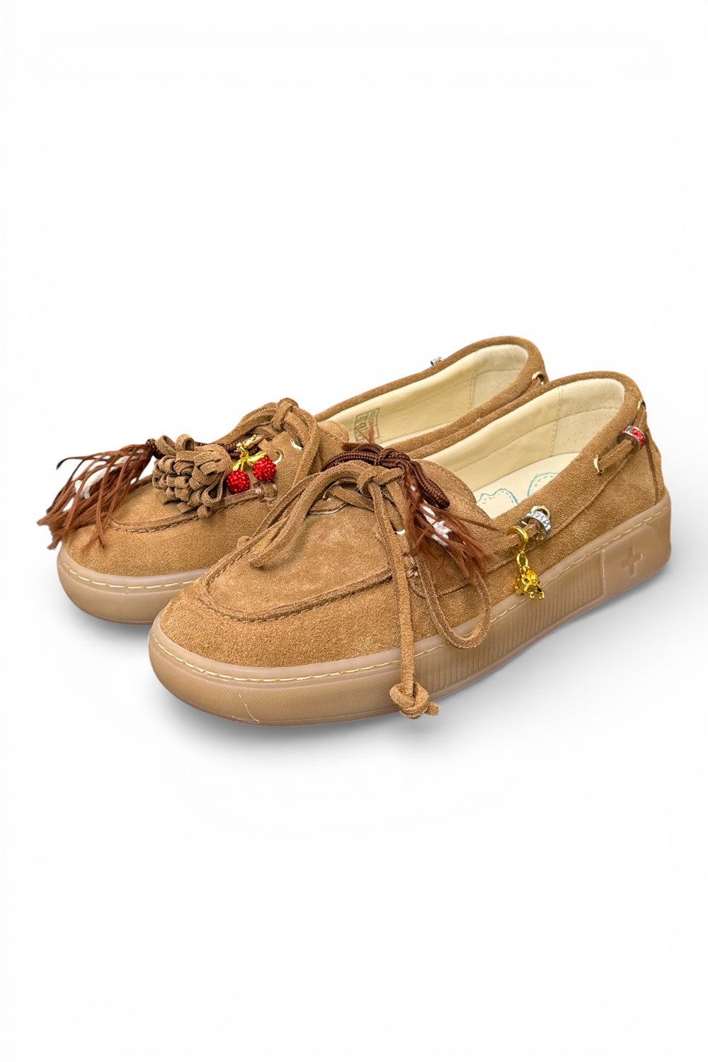 Scarpa barca suede cuoio Gioplus 