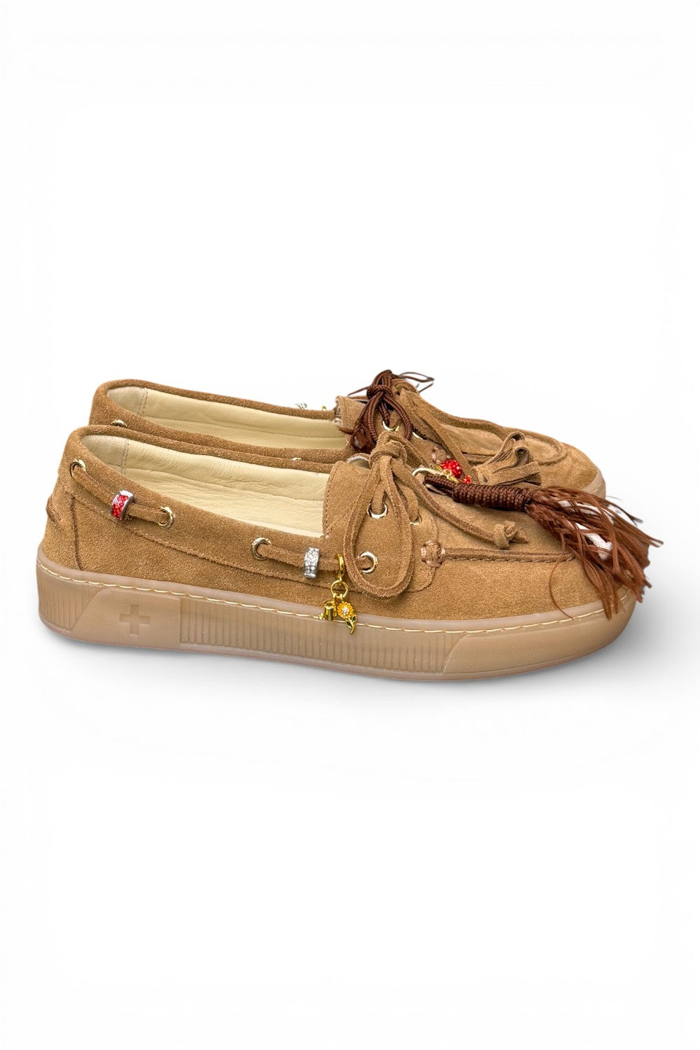 Scarpa barca suede cuoio Gioplus 