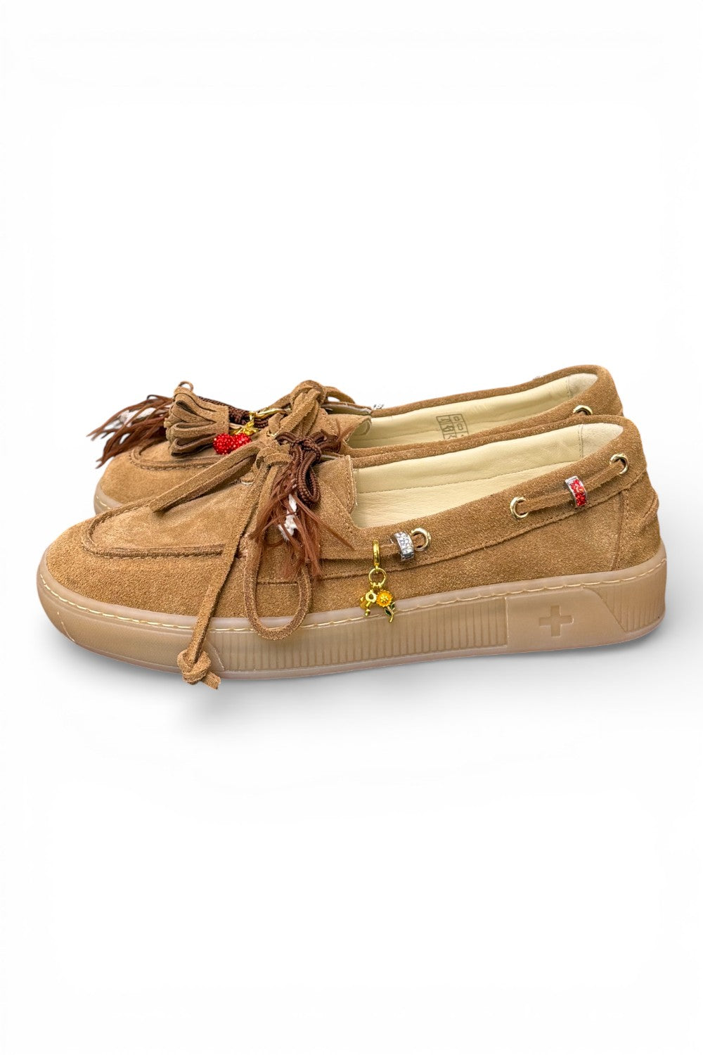 Scarpa barca suede cuoio Gioplus 
