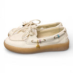 Scarpa barca nappa latte Gioplus 