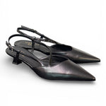 Slingback cintino pelle nera Isabelle Paris 