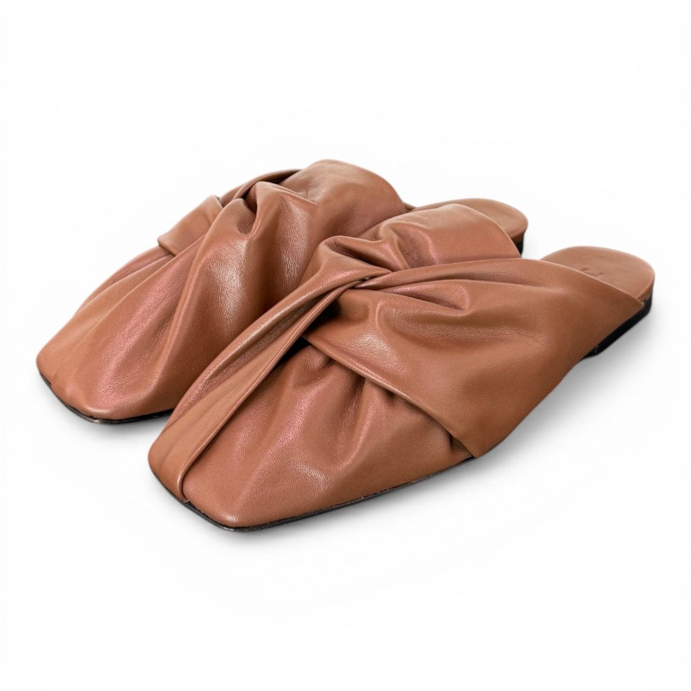 Sabot nodo pelle marrone JVAM<BR/> 