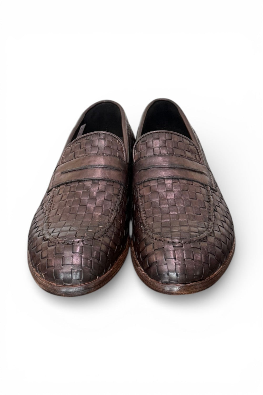 Mocassino pelle intrecciata testa di moro Kebo 