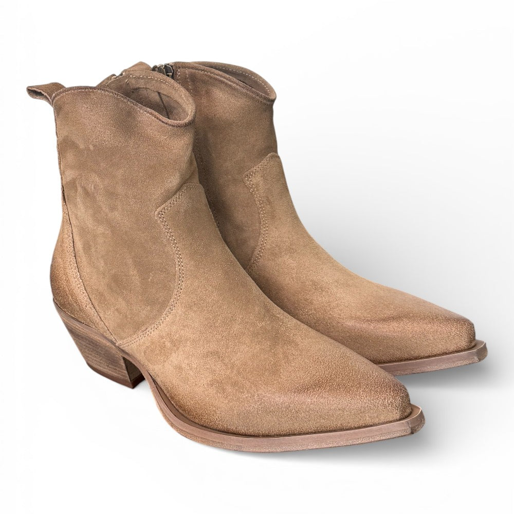 Stivaletto texano suede beige Metisse<BR/> 
