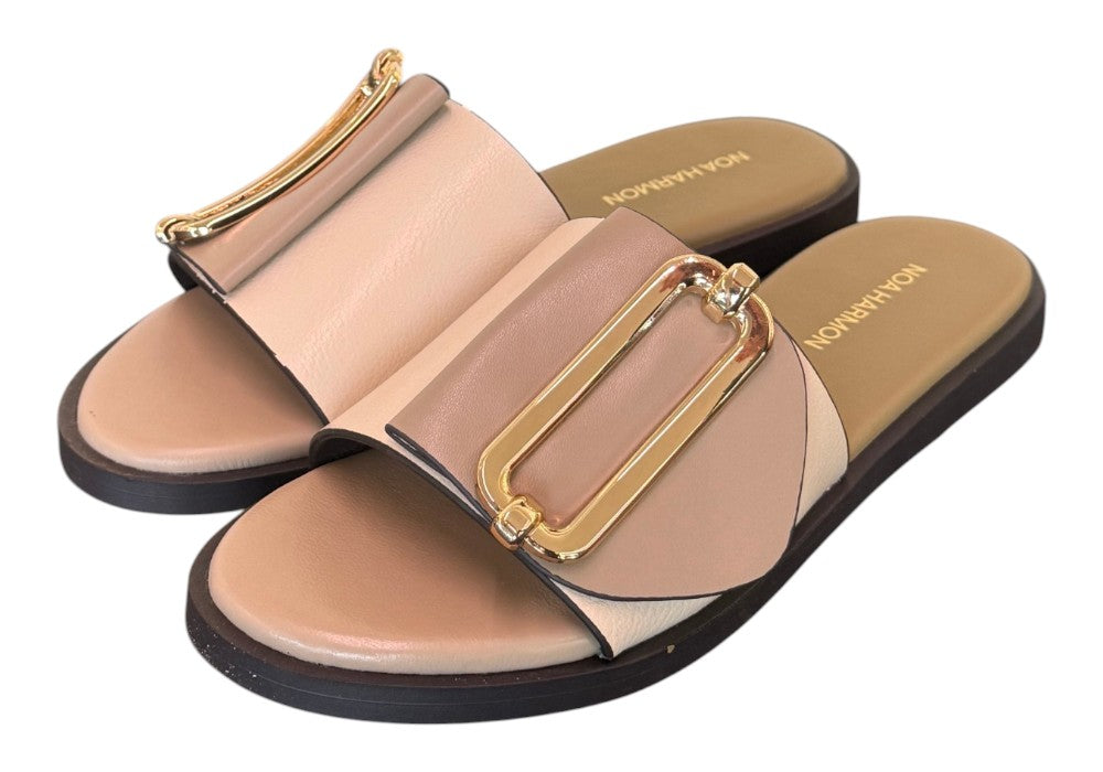 Ciabatta fibbia beige latte Noa Harmon 