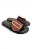 Noa Harmon black leather buckle slider