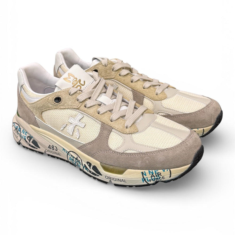 Sneaker uomo Mase 8018 Premiata beige grigio 