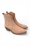 Stivaletto texano corto suede beige Ranye