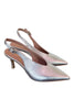 Slingback silver leather Ranye T70
