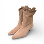 Stivaletto texano elegante suede beige 