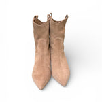 Stivaletto texano elegante suede beige 