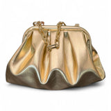 Pochette piccola pouf Scarlet platino 