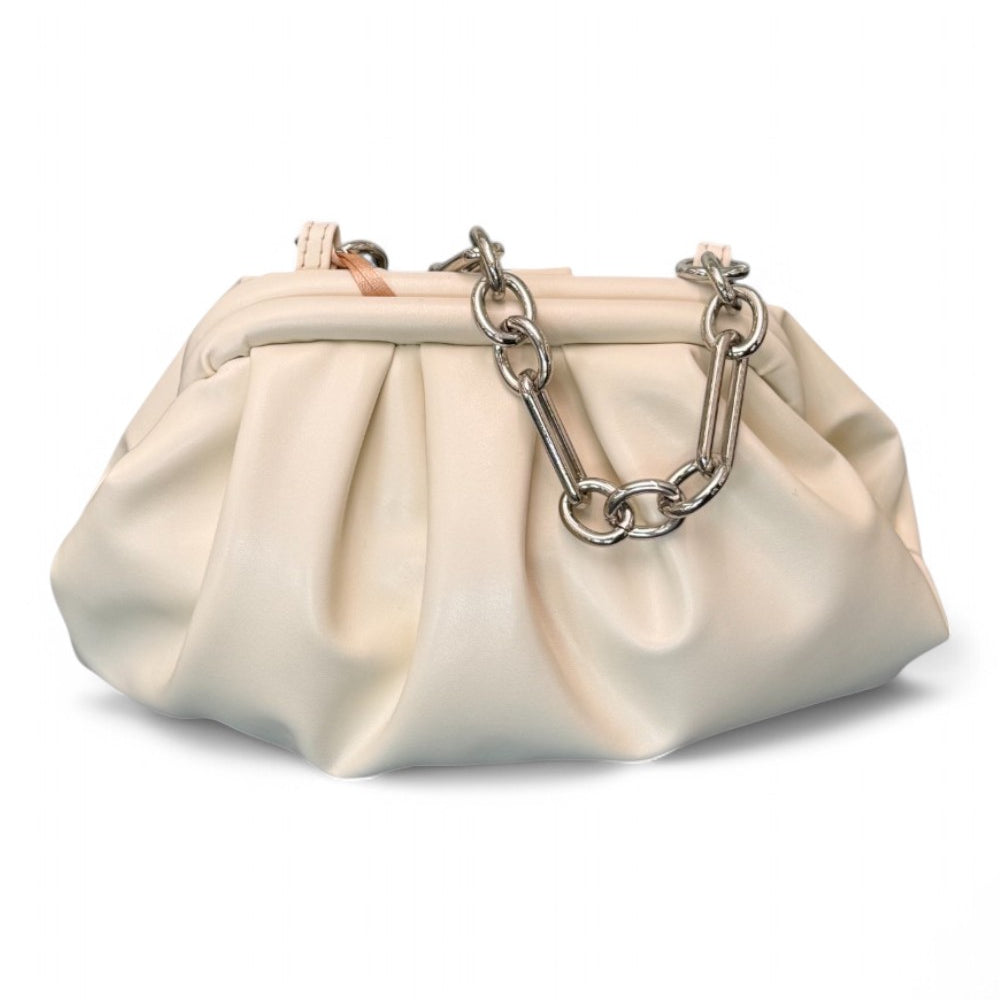 Pochette piccola pouf Scarlet latte 