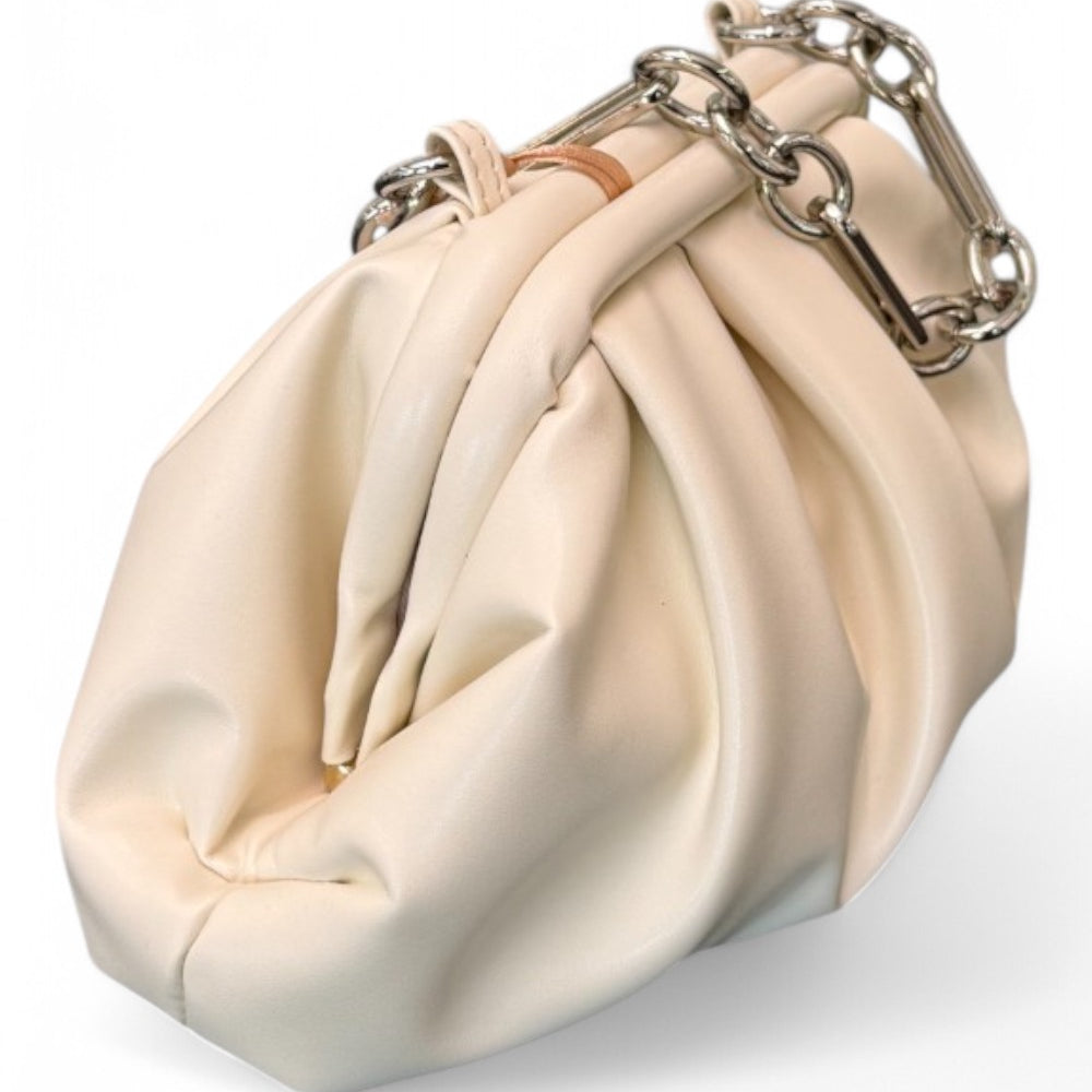 Pochette piccola pouf Scarlet latte 