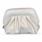 Pochette chiusura scatto ecopelle milk 