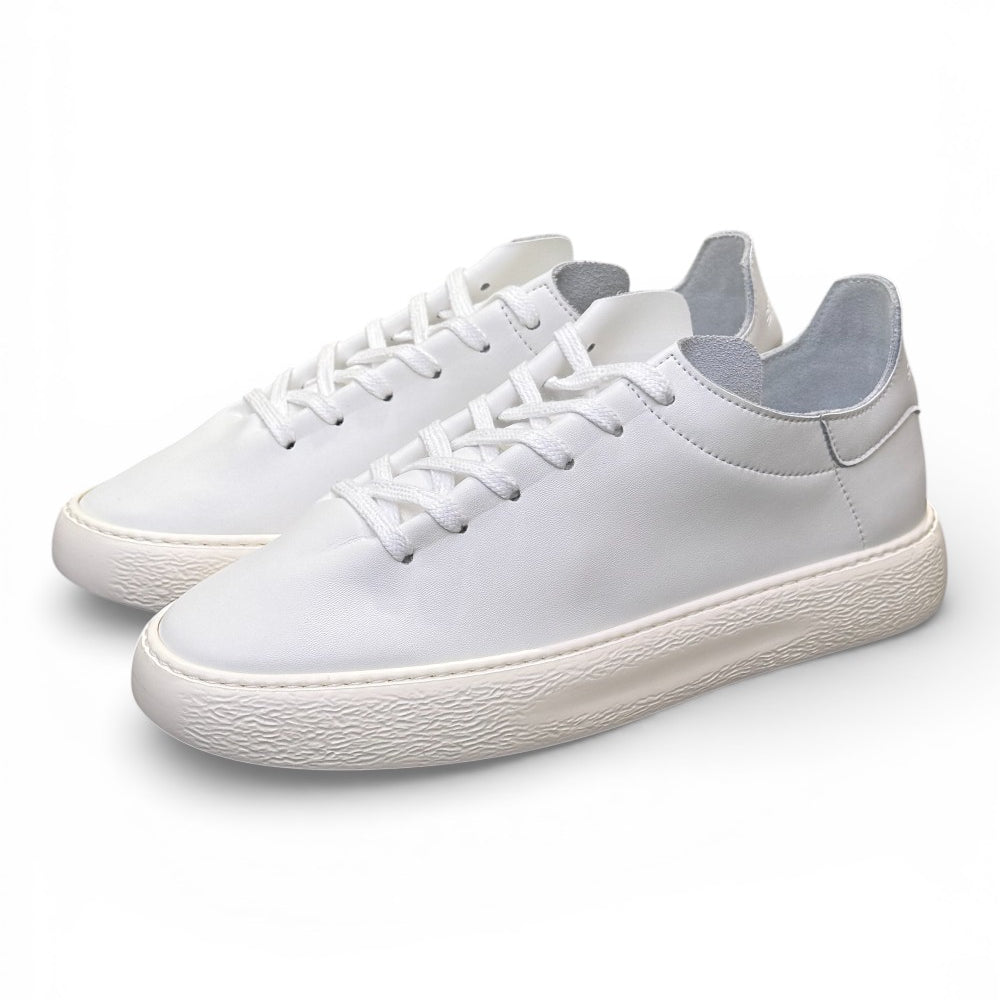 Sneaker uomo pelle bianca taglio vivo Stokton<BR/> 