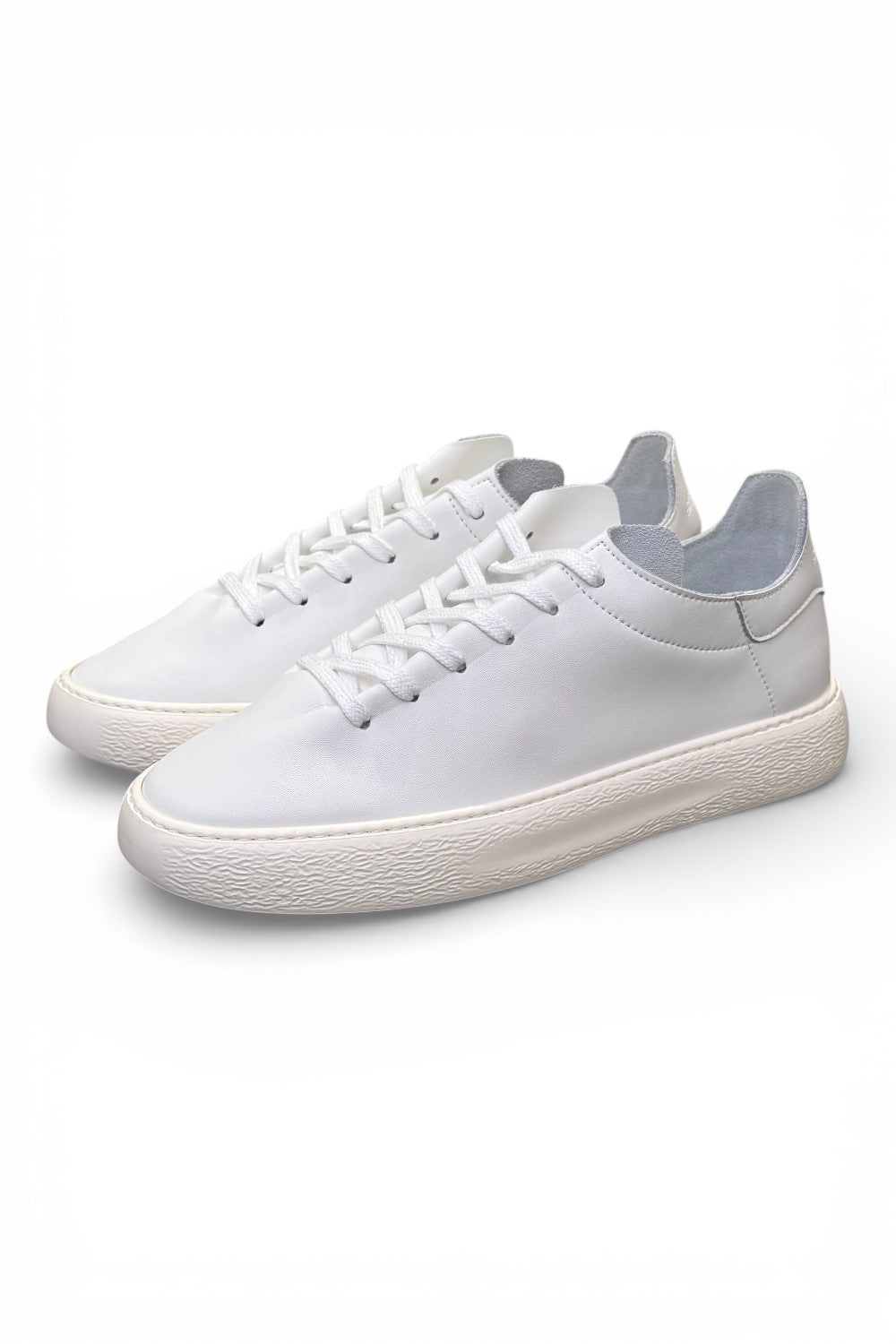 Sneaker uomo pelle bianca taglio vivo Stokton<BR/> 
