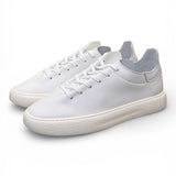 Sneaker uomo pelle bianca taglio vivo Stokton<BR/> 