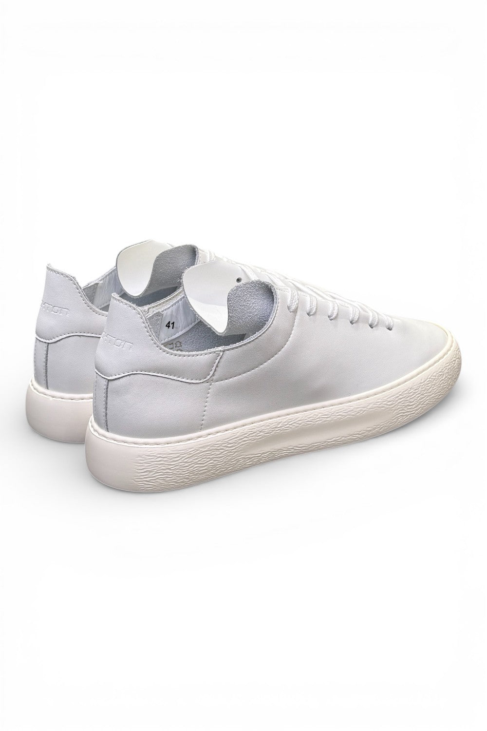 Sneaker uomo pelle bianca taglio vivo Stokton<BR/> 