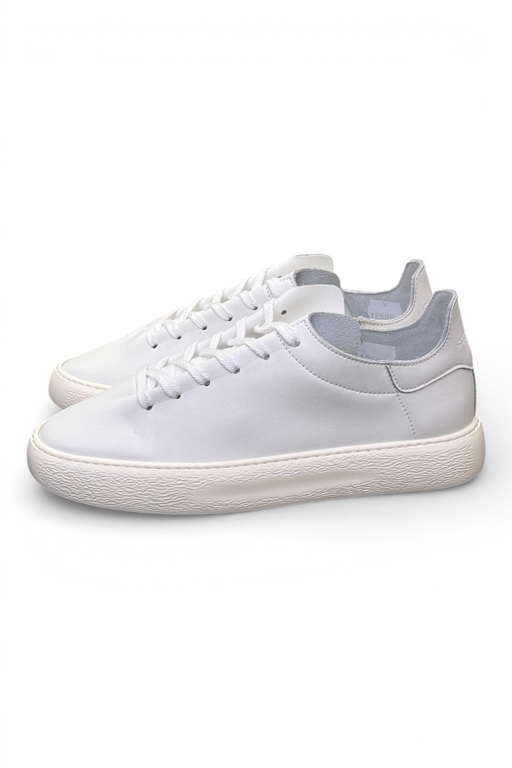 Sneaker uomo pelle bianca taglio vivo Stokton<BR/> 