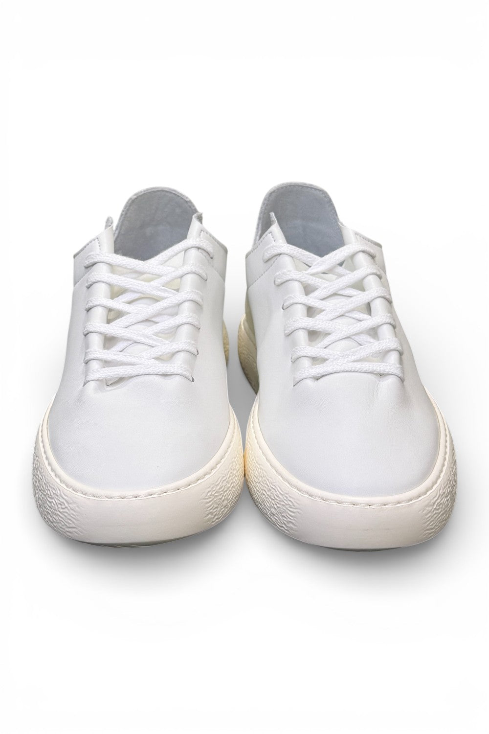 Sneaker uomo pelle bianca taglio vivo Stokton<BR/> 