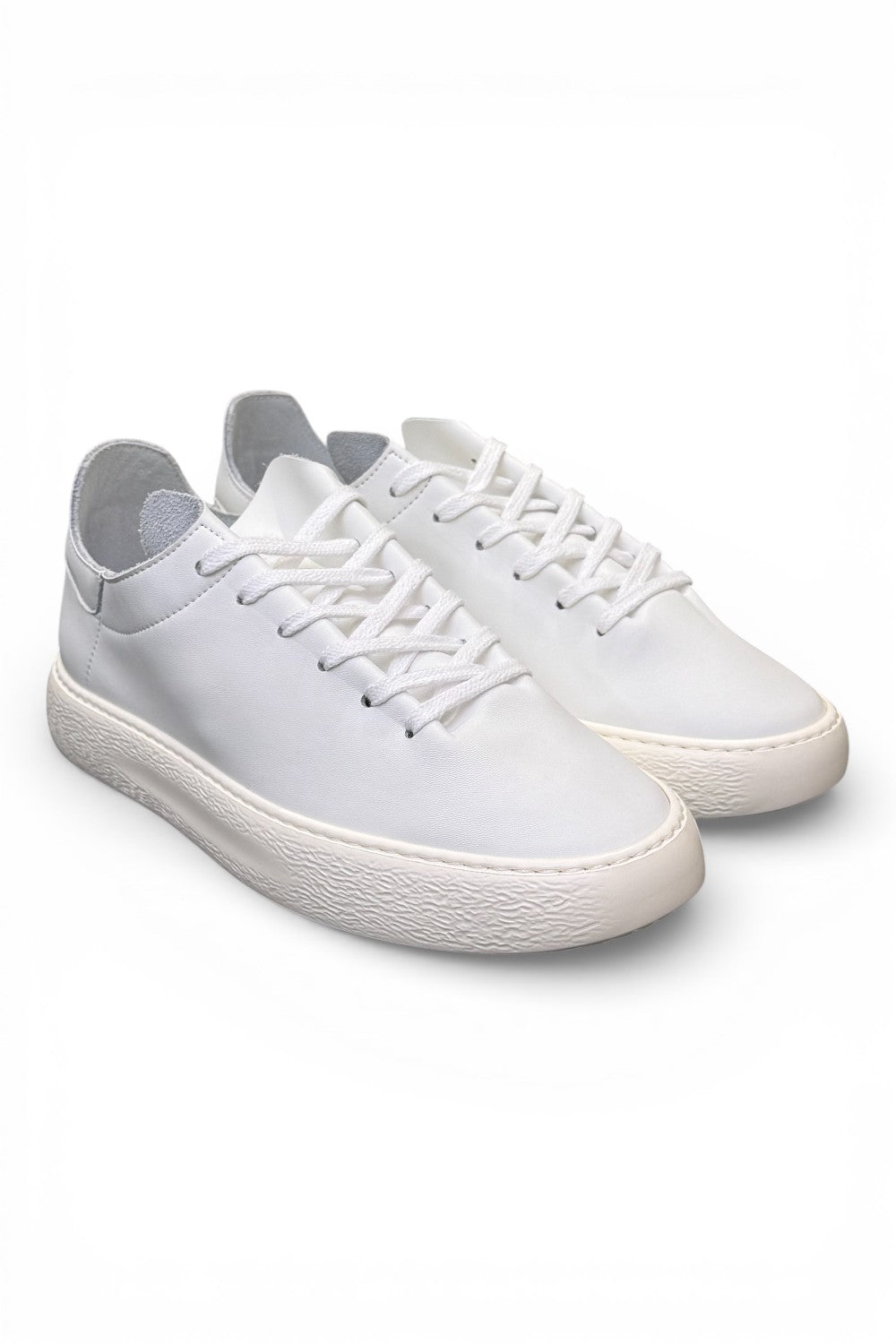 Sneaker uomo pelle bianca taglio vivo Stokton<BR/> 
