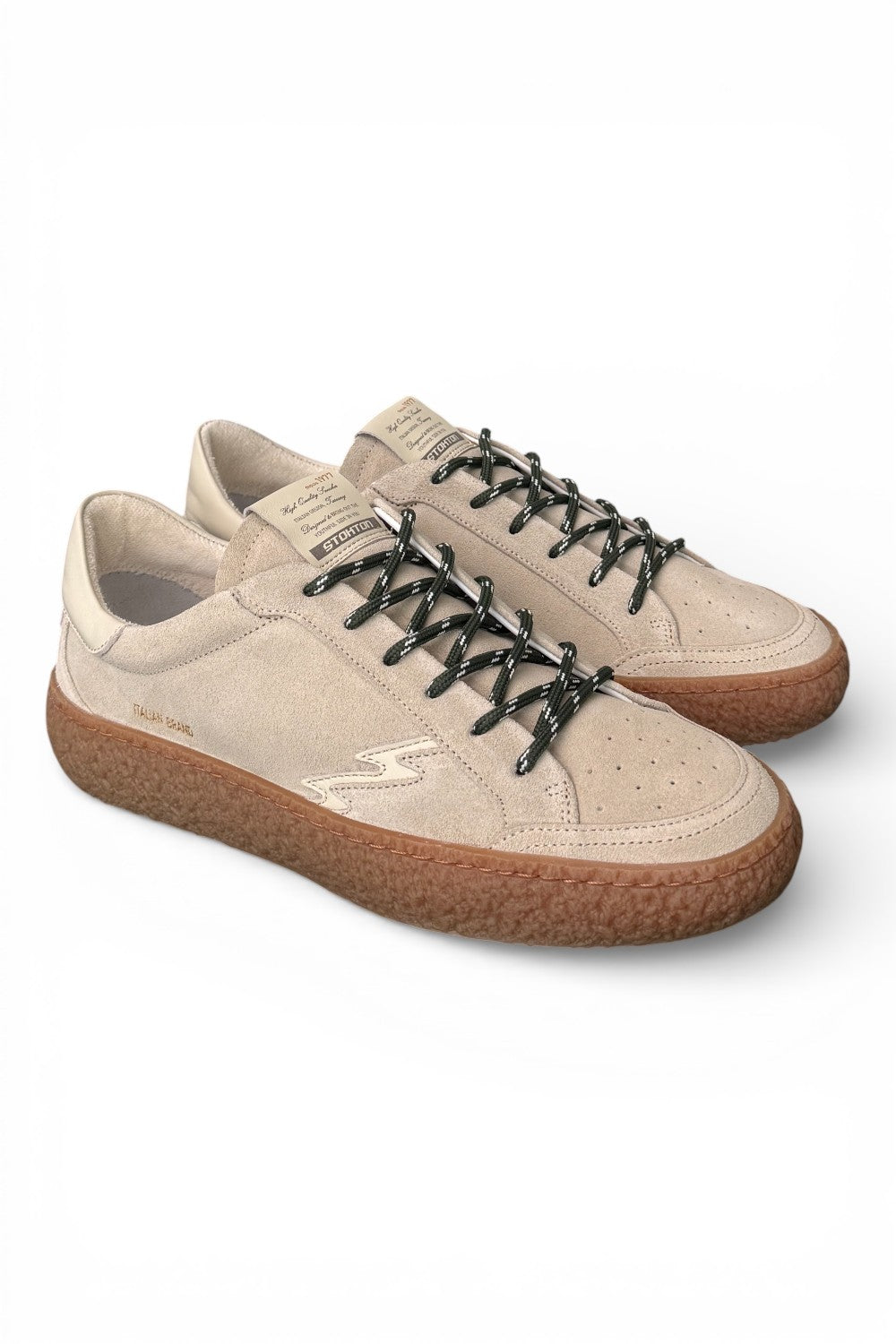 Sneaker uomo Voltio suede sabbia Stokton<BR/> 