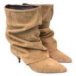 Stivaletto pieghe The icona suede taupe 