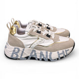 Sneaker donna Voile Blanche Club 105 bianca oro 1N03 