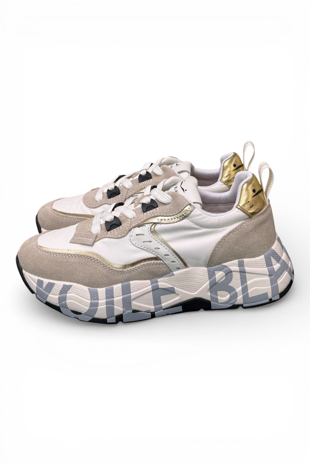 Sneaker donna Voile Blanche Club 105 bianca oro 1N03 