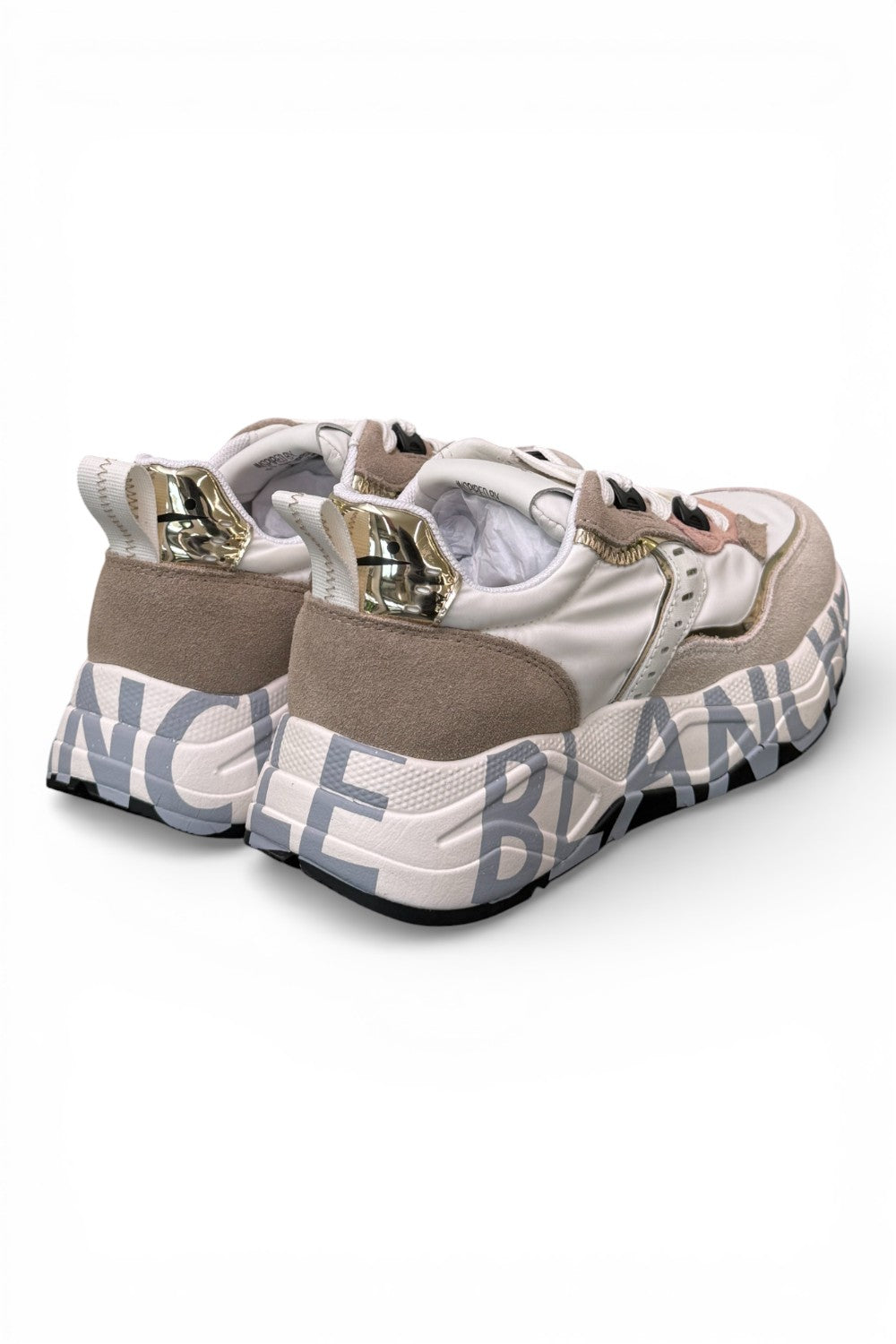 Sneaker donna Voile Blanche Club 105 bianca beige rosa 1N61 