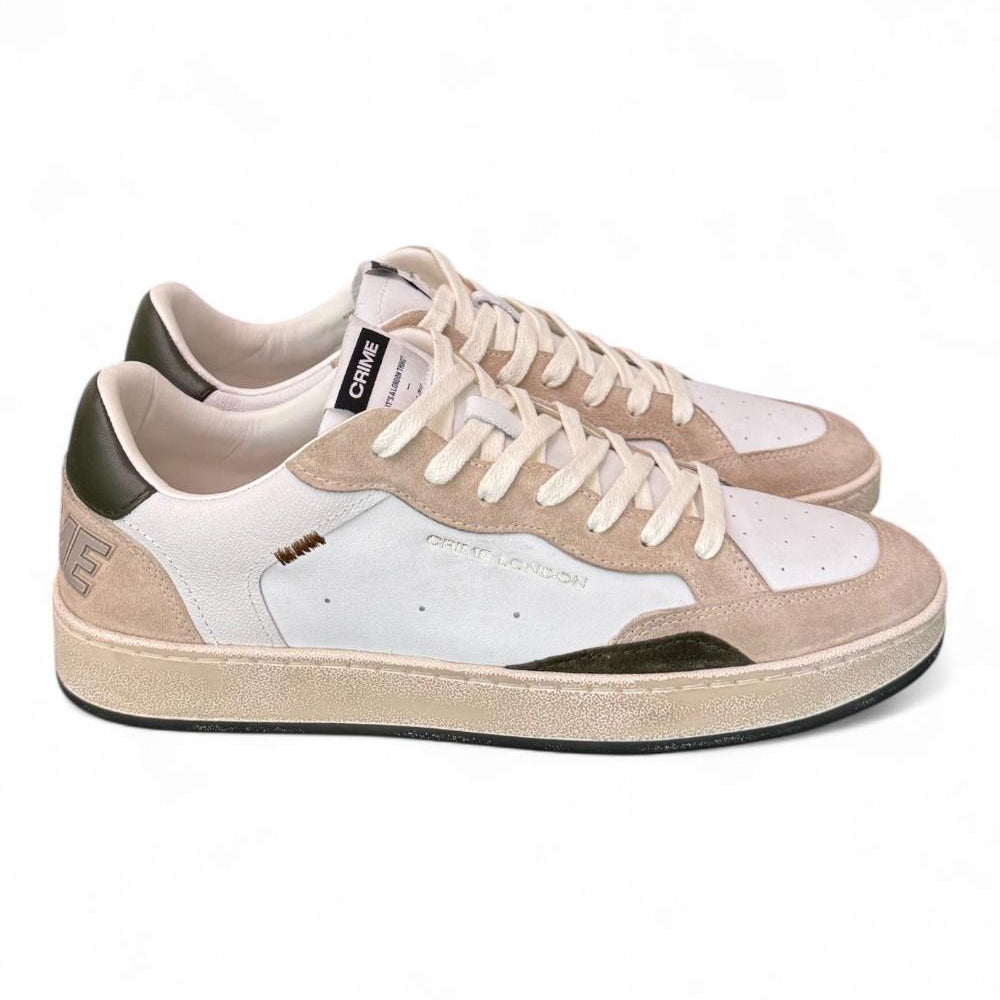 Sneaker uomo basket bianca Crime London Chelsea Dune Drift 
