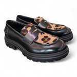 Mocassino pelle nero leo Uma Parker 