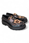 Mocassino pelle nero leo Uma Parker