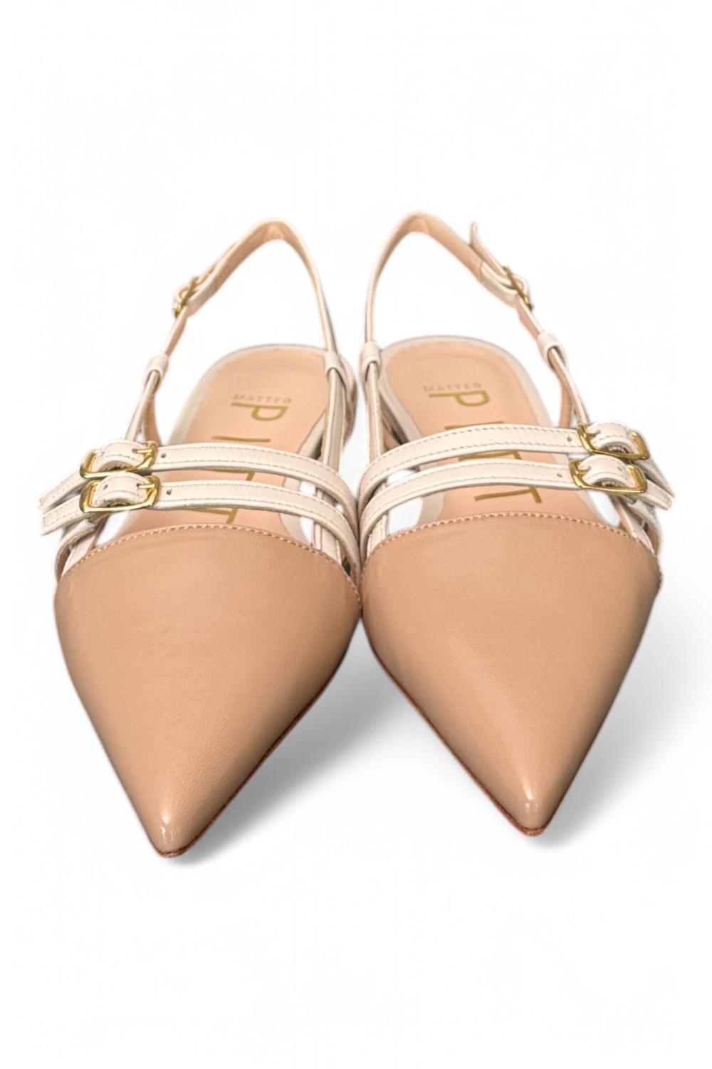 Slingback cintini beige latte Matteo Pitti 