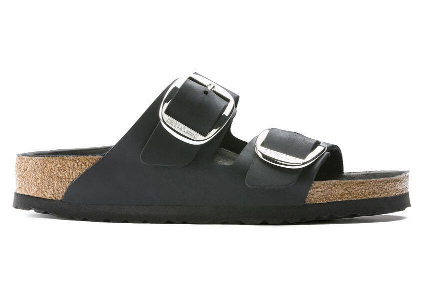 Ciabatta Arizona Big Buckle oil leather Black Birkenstock 1011075 